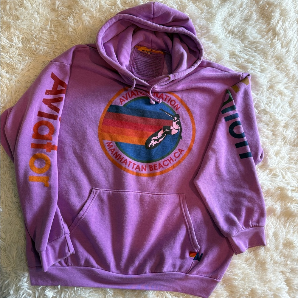 Aviator Nation Lavender Hoodie